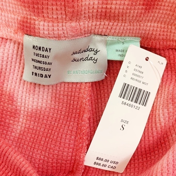 NWT Saturday/Sunday Janelle Waffle Tie Dye Joggers - Picture 4 of 6